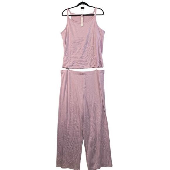 NWT XXL Victoria's Secret Pointelle Modal Cami & Wide Leg Pants Pajama Set - Picture 2 of 11